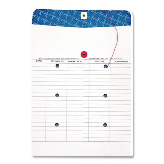 Inter-Department Envelope, #97, Two-Sided Five-Column Format, 10 x 13, White, 100/Box