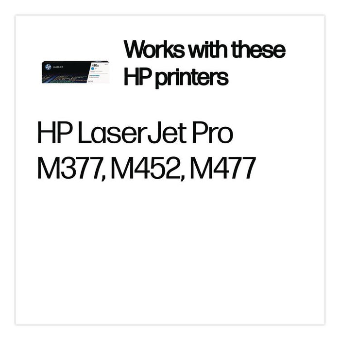 HP 410A, (CF411A) Cyan Original LaserJet Toner Cartridge