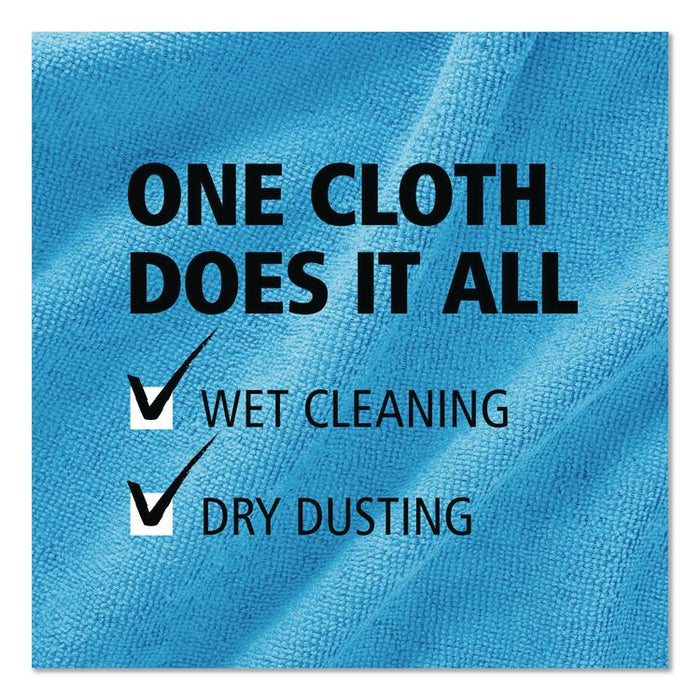 Microfiber Cleaning Cloths, 12 x 12, Green, 24/Pack