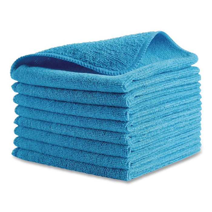 Microfiber Cleaning Cloths, 16 x 16, Blue, 24/Pack