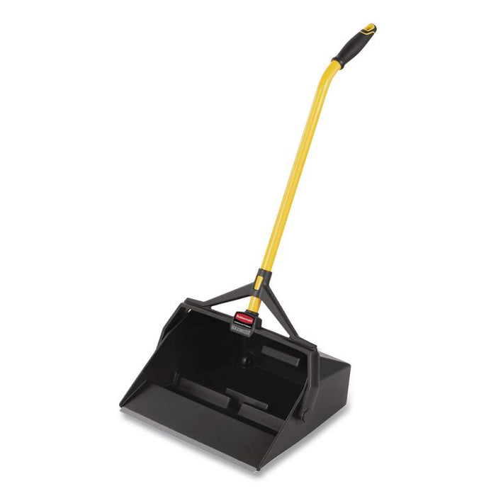 Maximizer Wet/Dry Debris Pan, 16.88 x 29, 29" Handle, Plastic, Yellow/Black