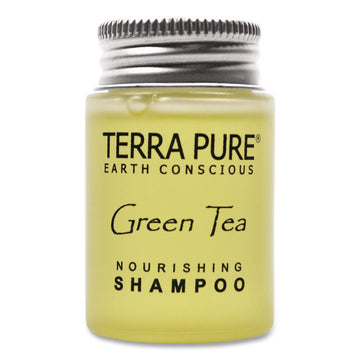 Terra Pure Shampoo Jam Jar, Green Tea Lemongrass Scent, 1 oz Jar, 300/Carton
