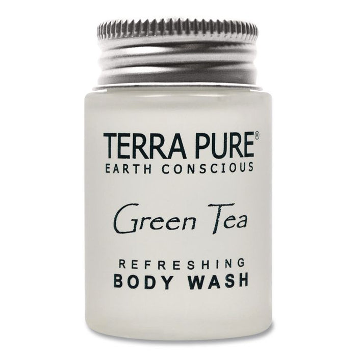 Terra Pure Body Wash Jam Jar, Green Tea Lemongrass, 1 oz Jar, 300/Carton