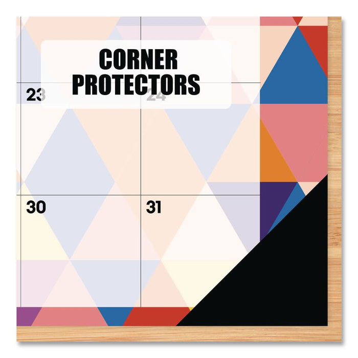 Modern Small Geometric Monthly Desk Pad Calendar, 17 x 12, Multicolor Sheets, Black Headband/Corners, 12-Month (Jan-Dec) 2026