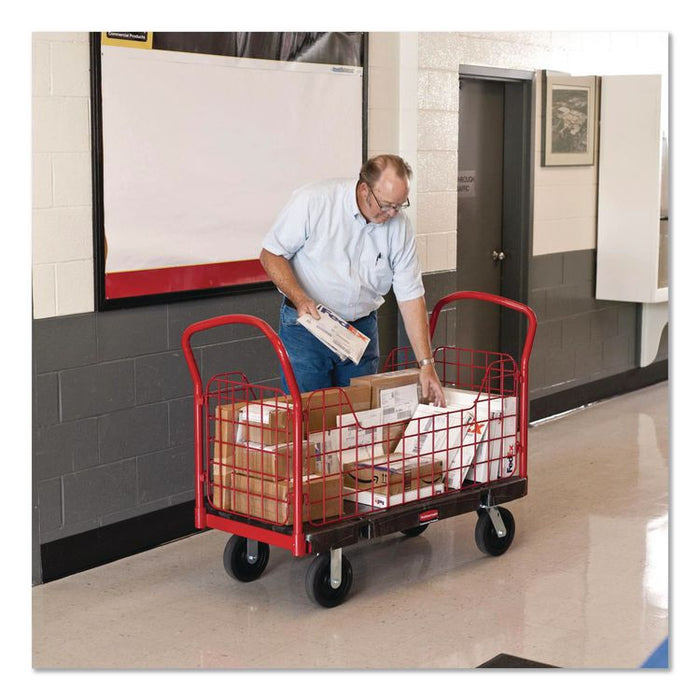 Side-Panel Platform Truck, 2,000 lb Capacity, 24.25 x 56 x 41.25, Black