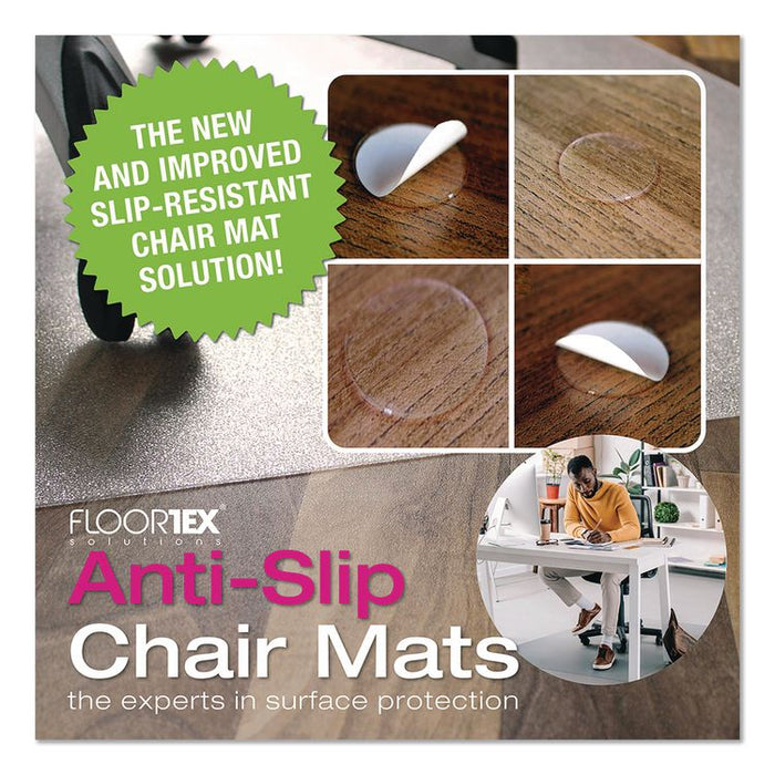 Unomat Anti-Slip Polycarbonate Chair Mat for Hard Floors and Carpet Tiles, Rectangular, Straight Edges, 60" x 48", Clear