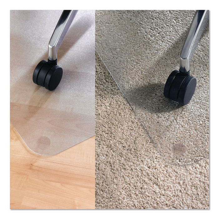 Unomat Anti-Slip Polycarbonate Chair Mat for Hard Floors and Carpet Tiles, Rectangular, Straight Edges, 60" x 48", Clear