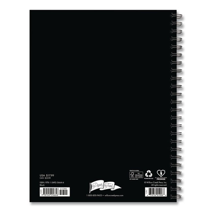 Black Weekly/Monthly Planner, 8.5 x 6.5, Black Cover, 12-Month (Jan to Dec): 2026