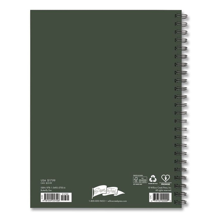 Butterfly Zen Weekly/Monthly Planner, 8.5 x 6.5, Black Cover, 12-Month (Jan to Dec): 2026