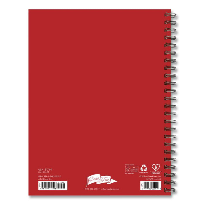 A Lot Going On Weekly/Monthly Planner, 8.5 x 6.5, White/Black/Red Cover, 12-Month (Jan to Dec): 2026