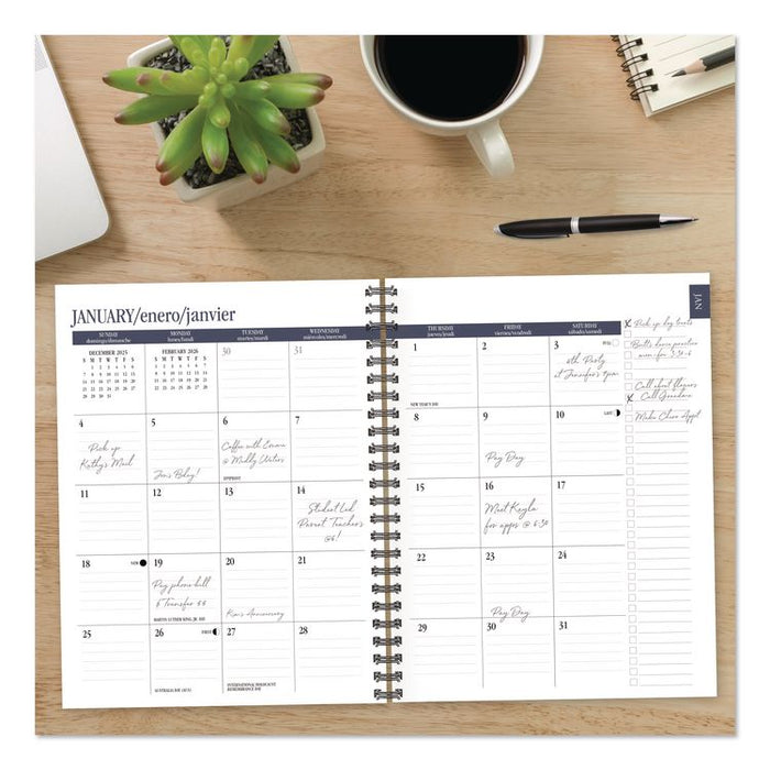 A Lot Going On Weekly/Monthly Planner, 8.5 x 6.5, White/Black/Red Cover, 12-Month (Jan to Dec): 2026