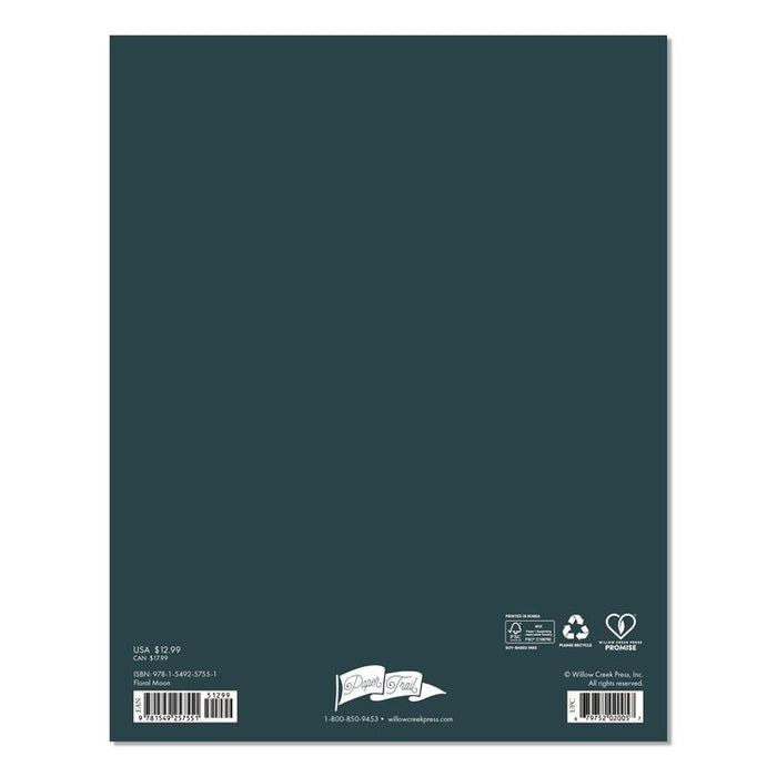 Floral Moon Monthly Planner, 9.5 x 7.5, Black Cover, 12-Month (Jan to Dec): 2026