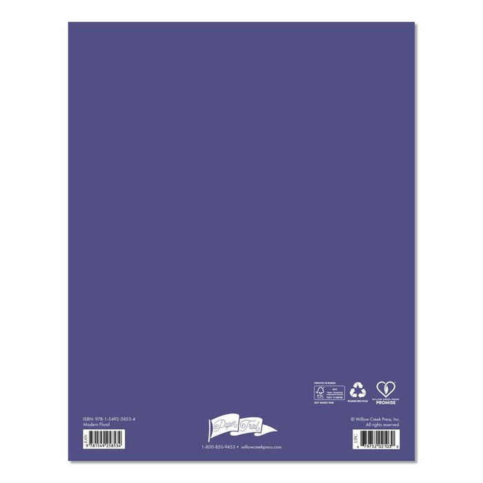 Modern Floral Monthly Planner, 9.5 x 7.5, Purple Cover, 12-Month (Jan to Dec): 2026