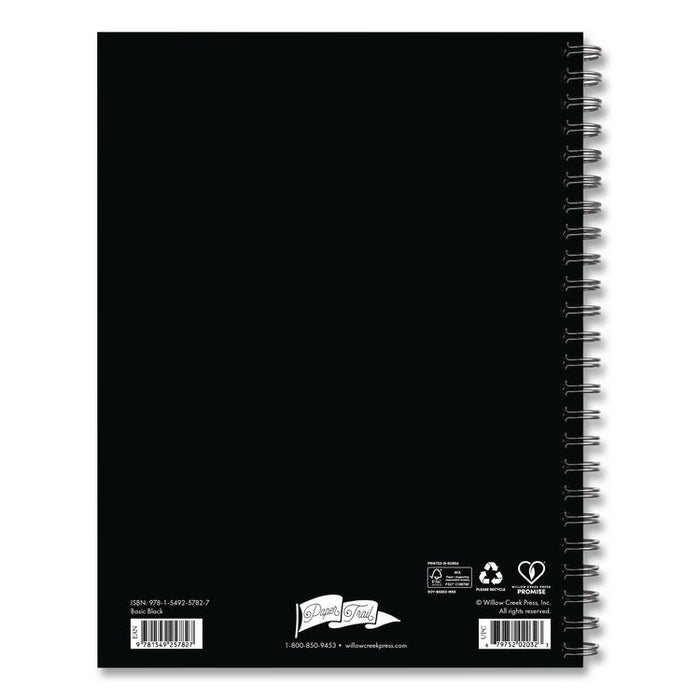 Basic Black Weekly/Monthly Planner, 8.5 x 6.5 Black Cover, 12-Month (Jan to Dec): 2026