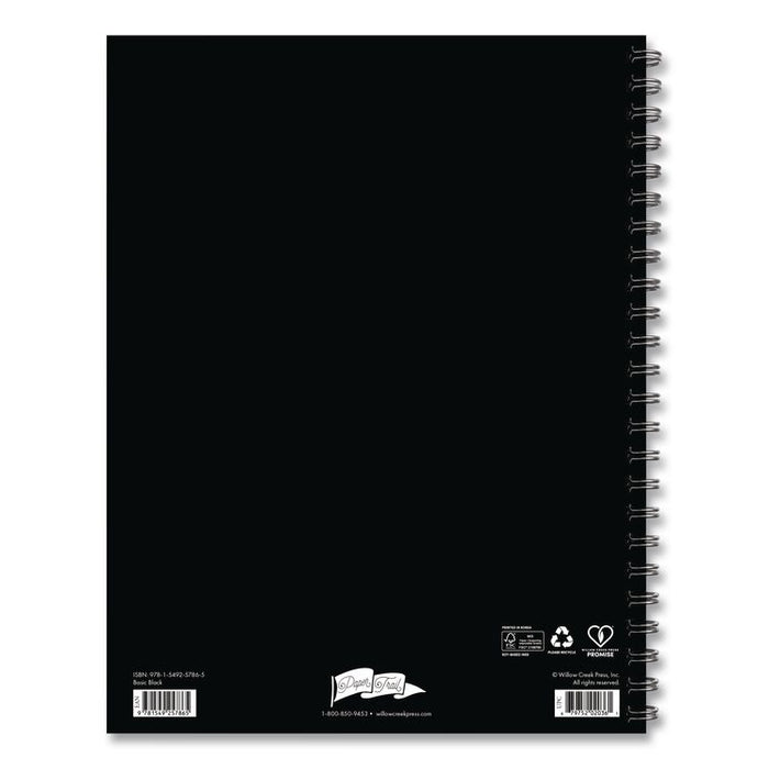 Basic Black Weekly/Monthly Planner, 11 x 8.5, Black Cover, 12-Month (Jan to Dec): 2026