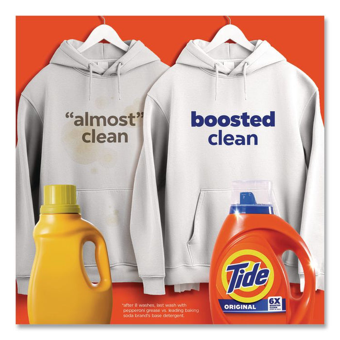 Liquid Tide Laundry Detergent, Original Scent, 32 Loads, 40 oz Bottle, 6/Carton