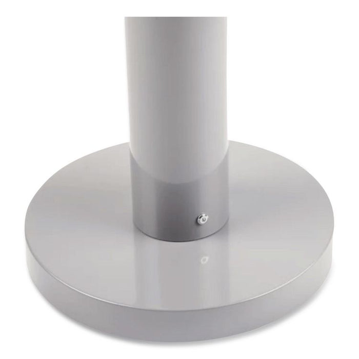 Smoker's Pole, Round, Steel, 0.9 gal, 4 dia x 41h, Silver