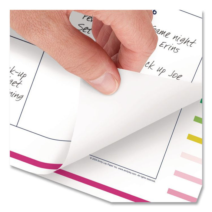 Simplified by Emily Ley Academic Monthly Deskpad Calendar, 17 x 22, White Sheets, 12-Month (July to June): 2025 to 2026