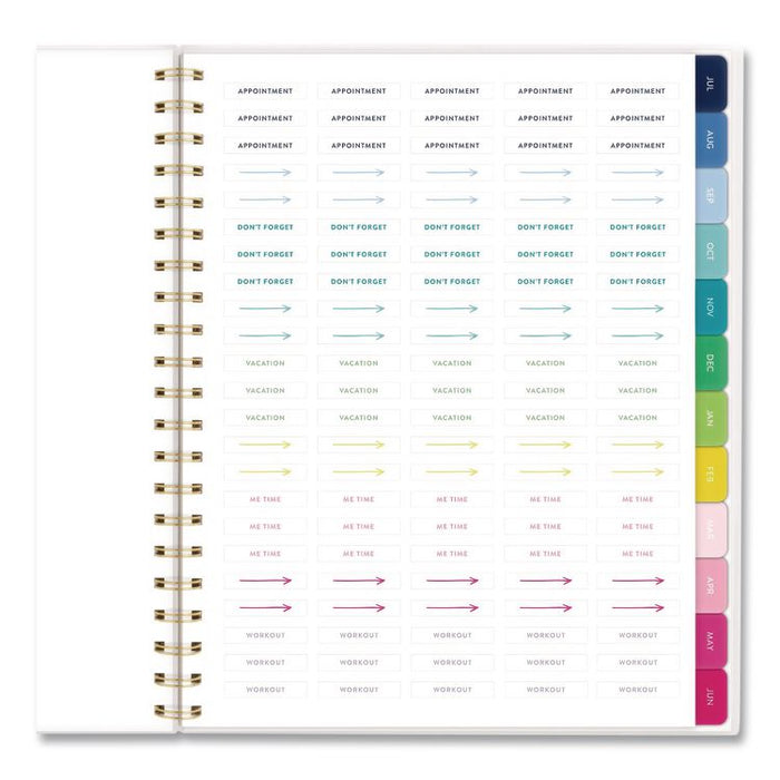 Simplified Planner by Emily Ley: Academic Weekly/Monthly Book, 11 x 8.5, Lilac Plaid Cover, 12-Month: July 2025 to June 2026