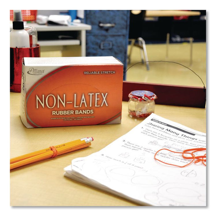 Non-Latex Rubber Bands, Assorted Sizes, Orange, 125/Pack