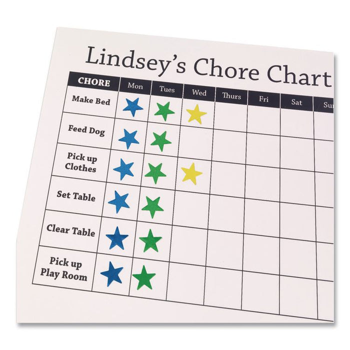 Foil Star Labels, 0.5", Assorted Colors, 440/Pack