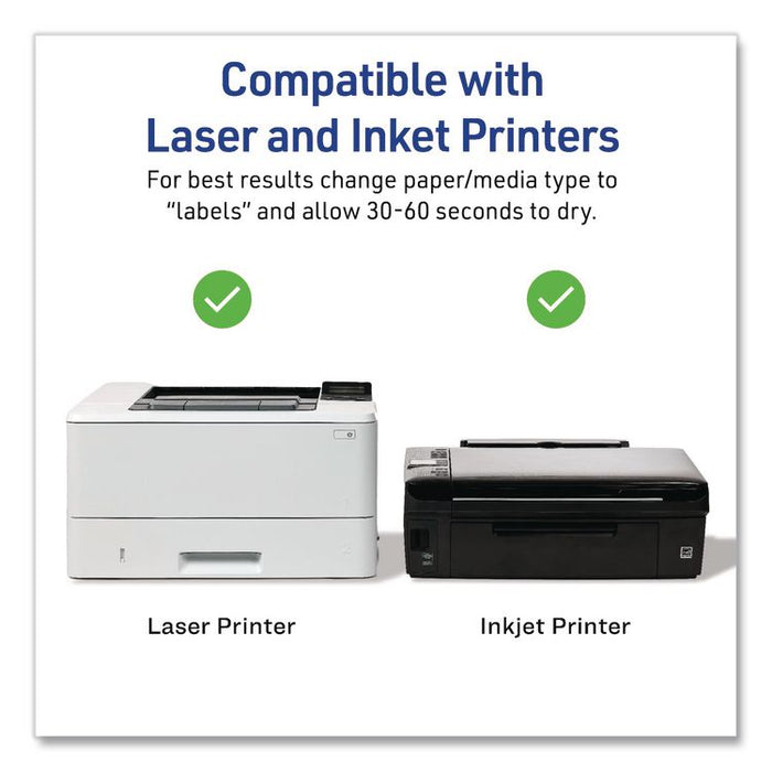 Matte Clear Address Labels with Sure Feed Technology, Inkjet/Laser, 1.33 x 4, 14/Sheet, 10 Sheets/Pack