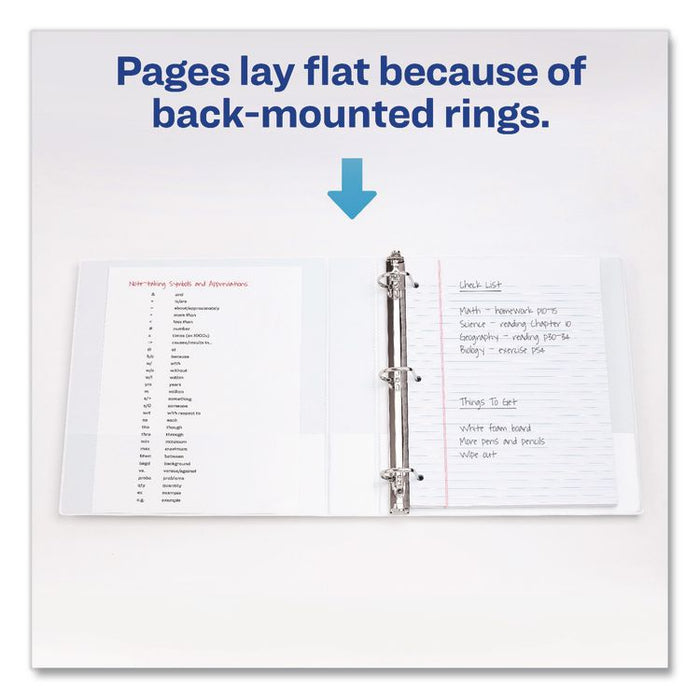Durable View Binder with DuraHinge and EZD Rings, 3 Rings, 1.5" Capacity, 11 x 8.5, White, 12/Carton