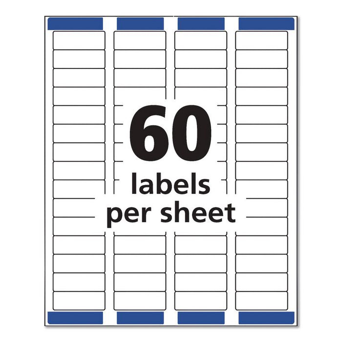 Easy Peel Return Address Labels with Sure Feed Technology, Inkjet, 0.66 x 1.75, Matte Clear, 60/Sheet, 10 Sheets/Pack