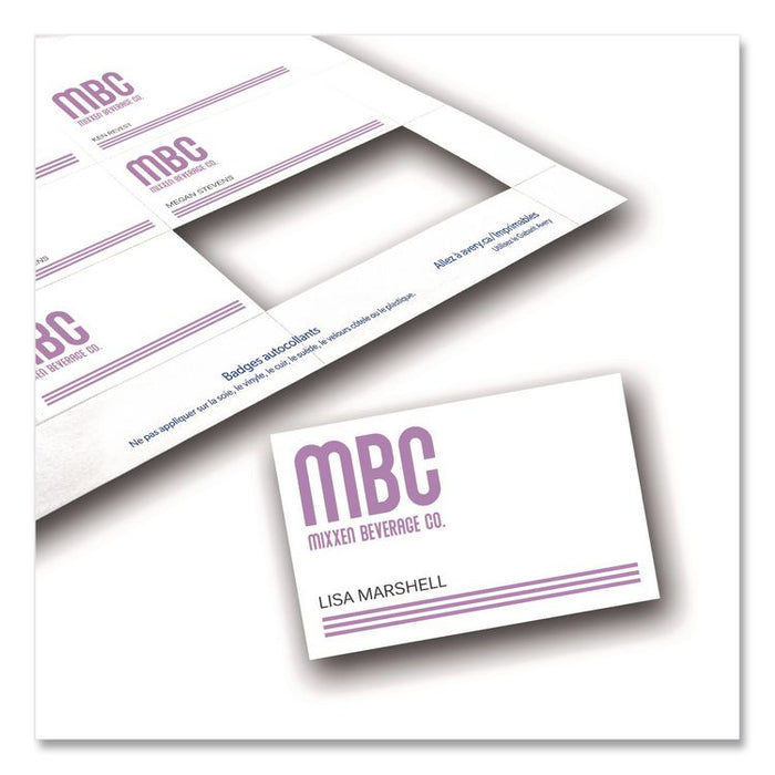 Name Badge Insert Refills, Horizontal, 3 x 4, White, 600/Pack