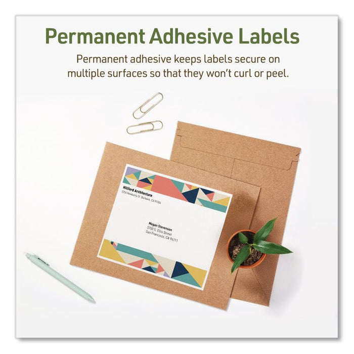 EcoFriendly Recycled Shipping Labels, Inkjet/Laser, 8.5 x 11, White, 1/Sheet, 10/Pack