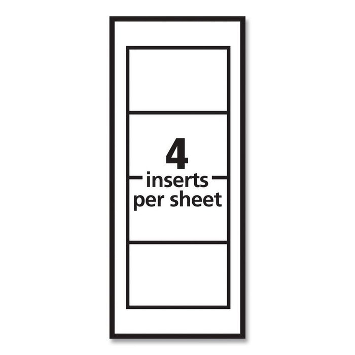 Pin-Style Badge Holder with Laser/Inkjet Insert, Top Load, 3.5 x 2.25, White, 24/Pack