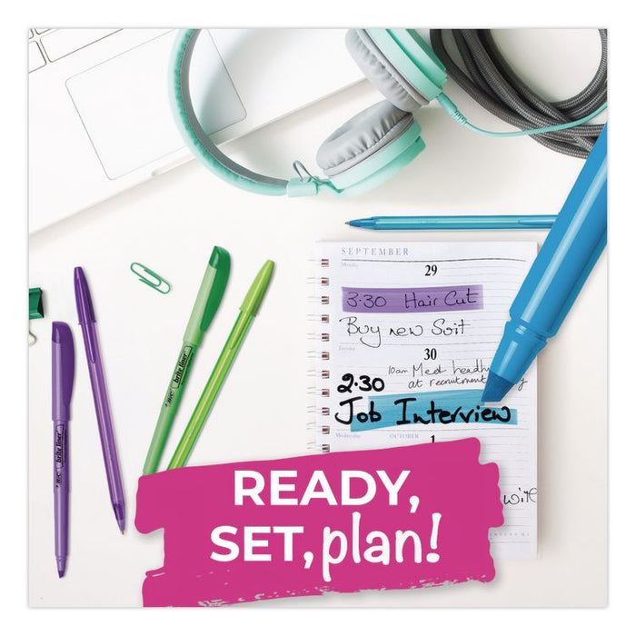 Plan It Sets Ballpoint Pen and Highlighter Pack, Assorted Colors, (5) Highlighters, (5) Pens