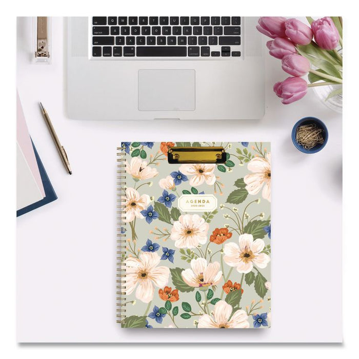 Franello Weekly/Monthly Lesson Planner, 9 Classes, Floral Artwork, Multicolor Cover, 11 x 8.5 Sheets, 40-Week Span, 2025-2026