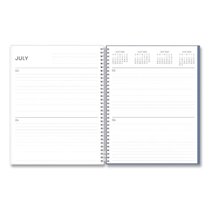 Tanya Blue Academic Year Daily Planner, Abstract Artwork, 11 x 8.5, Multicolor Cover, Supports Four Academic Years: 2025-2028