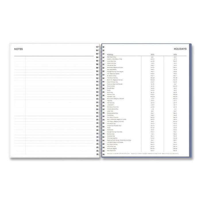 Tanya Blue Academic Year Daily Planner, Abstract Artwork, 11 x 8.5, Multicolor Cover, Supports Four Academic Years: 2025-2028