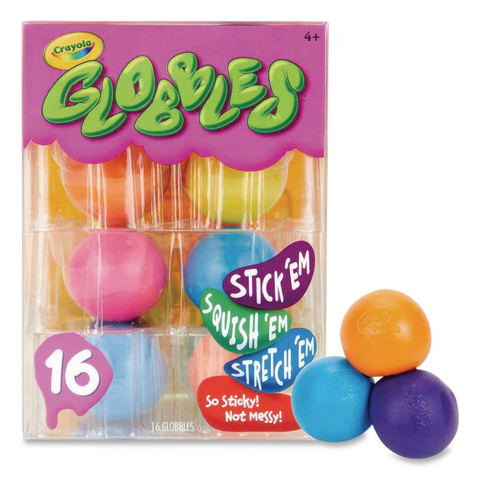 Globbles Squish Toys, Ages 4 and Up, Assorted Colors, 16/Pack