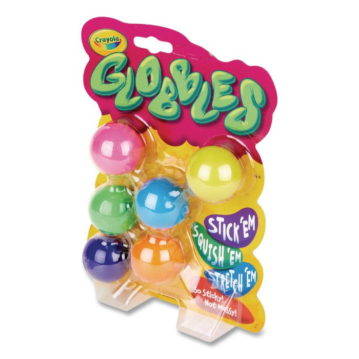 Globbles Squish Toys, Ages 4 and Up, Assorted Colors, 6/Pack