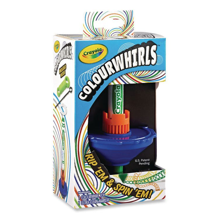 Colourwhirls Toy with (1) Rip-Cord Spinner and (1) Ultra-Clean Washable Marker, Ages 6 and Up, 4 Pieces