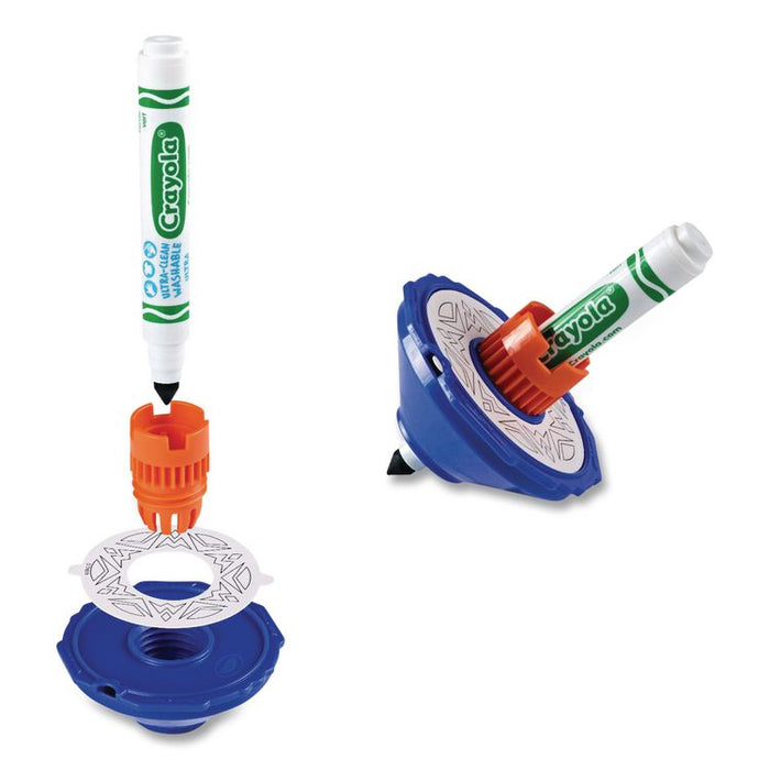 Colourwhirls Toy with (1) Rip-Cord Spinner and (1) Ultra-Clean Washable Marker, Ages 6 and Up, 4 Pieces