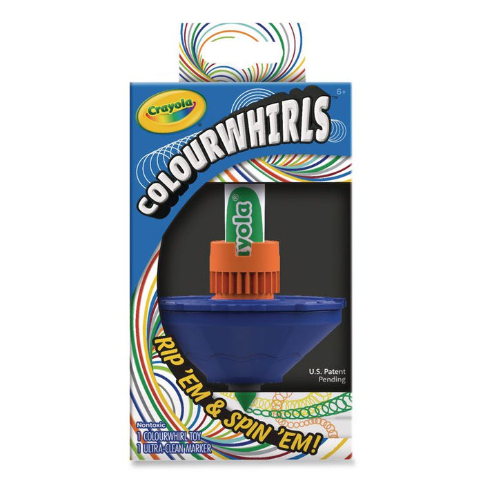 Colourwhirls Toy with (1) Rip-Cord Spinner and (1) Ultra-Clean Washable Marker, Ages 6 and Up, 4 Pieces