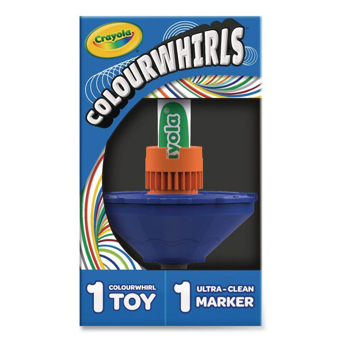 Colourwhirls Toy with (1) Rip-Cord Spinner and (1) Ultra-Clean Washable Marker, Ages 6 and Up, 4 Pieces