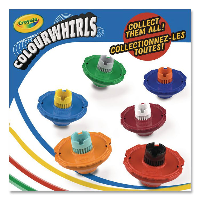 Colourwhirls Toy with (3) Rip-Cord Spinners and (3) Ultra-Clean Washable Markers, Ages 6 and Up, 12 Pieces