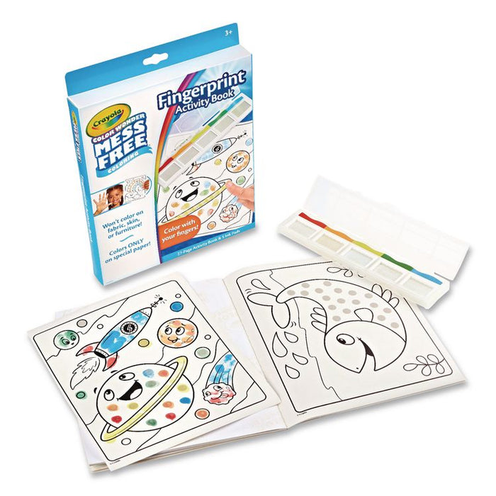 Color Wonder Mess Free Coloring Fingerprint Activity Book, Ages 3 and Up, 27 Pages