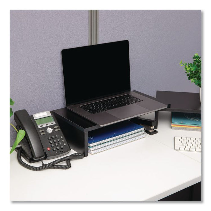 Adjustable Dual Monitor Stand, 18.1 to 51.25 x 9.25 x 4.75, Black, Supports 44 lbs
