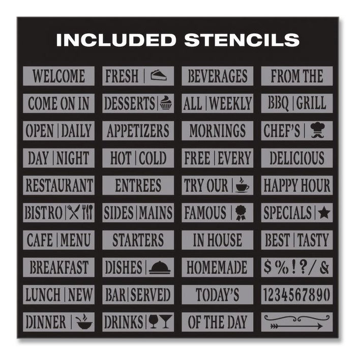 Indoor/Outdoor A-Frame Sidewalk Sign, Black 18 x 29 Surface, Brown Frame, 22 x 25 x 40