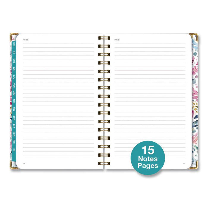 Boho Ikat Academic Year Weekly/Monthly Planner, Floral Artwork, 8 x 5.5, Multicolor Cover, 14-Month: June 2025 to July 2026
