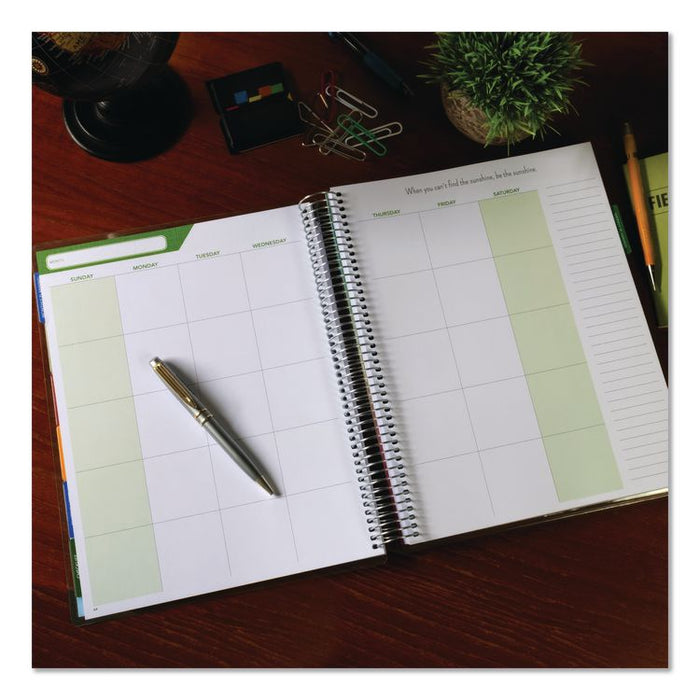 Deluxe Spring Floral Undated Weekly/Monthly Teacher's Lesson Planner, 7 Classes, Multicolor Cover, 11 x 8.5, 52-Week Span