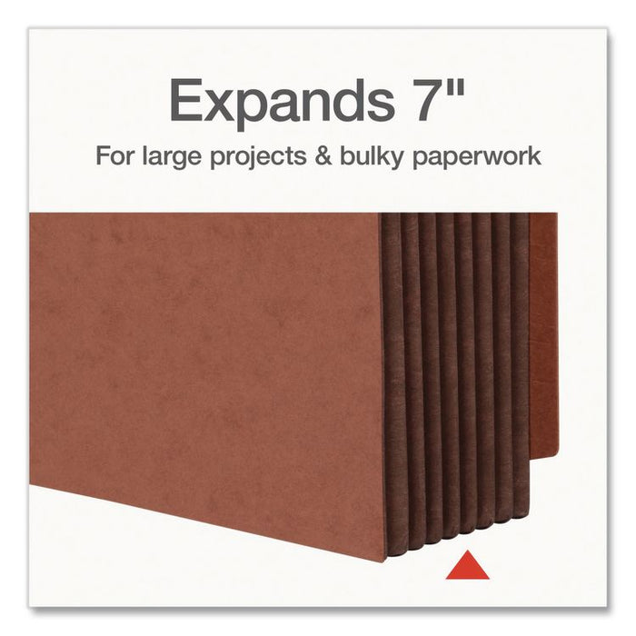 End Tab File Pocket, 7" Expansion, Legal Size, 5/Box