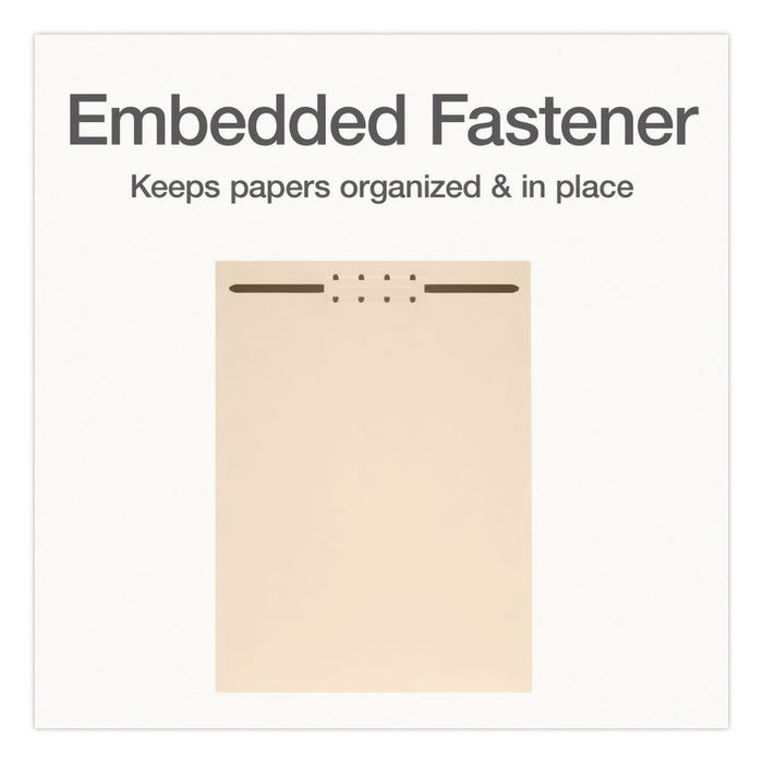 File Divider Set, End Tab: Straight, 1 Fastener, Letter Size, Manila, 100/Box