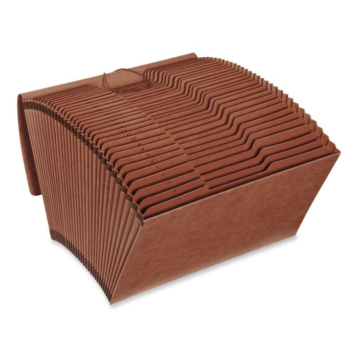 Heavy-Duty Expanding File, Numeric Index, 3.75" Expansion, 31 Sections, Elastic Band Closure, 1/3-Cut Tabs, Legal Size, Brown